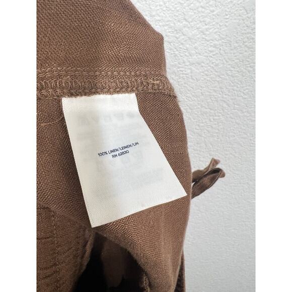 Lands End Womens Wide Leg Linen Pants Size 18 Brown - Picture 4 of 5